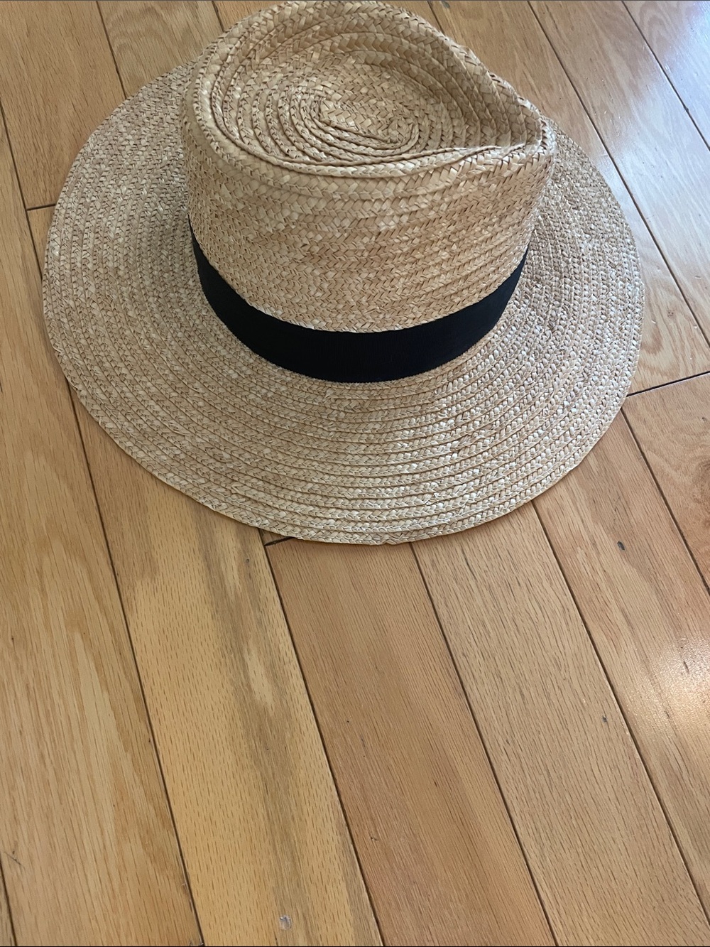 Brixton Natural Straw Hat with Black Inner Band - Picture 3 of 5